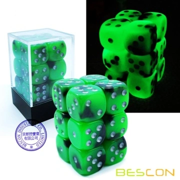 Bescon Old Looking Ancient Bone Dice D6 16mm 12pcs Set, 16mm Six